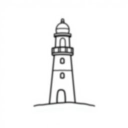 lighthouse - lighthouse coloring page