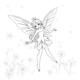 magical fairy - fairy, magical coloring page