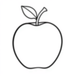 apple - apple coloring page