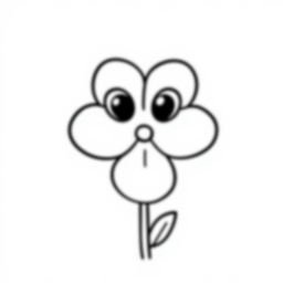 Free forget me not - flower, blue, petals Coloring Page for Kids - Printable PDF & PNG
