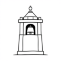 Free bell tower - bell tower Coloring Page for Kids - Printable PDF & PNG