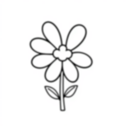 Free flower - flower Coloring Page for Kids - Printable PDF & PNG