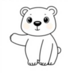 cute bear - cute, bear coloring page