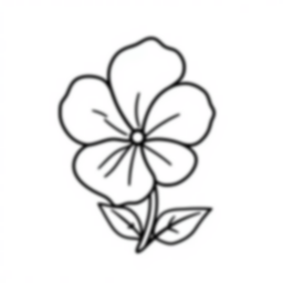 Free petunia - petunia Coloring Page for Kids - Printable PDF & PNG