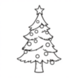 Free christmas tree decorated - christmas tree, decorated Coloring Page for Kids - Printable PDF & PNG