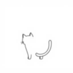 Free cat tail - cat, tail Coloring Page for Kids - Printable PDF & PNG