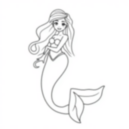 mermaid - mermaid coloring page