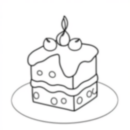 Free chocolate cake - chocolate cake Coloring Page for Kids - Printable PDF & PNG