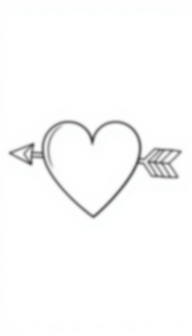 heart with arrow - heart, arrow coloring page