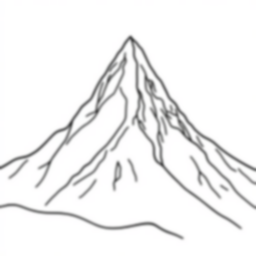 mountain peak - mountain, peak coloring page