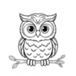 adorable owl - adorable, owl coloring page