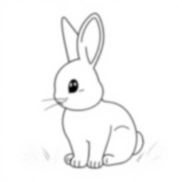 cute bunny - cute, bunny coloring page