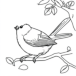 titmouse pecking - pecking, titmouse coloring page