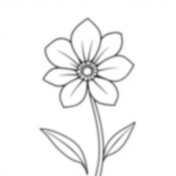flower - flower coloring page
