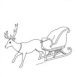 Free reindeer sleigh - reindeer, sleigh Coloring Page for Kids - Printable PDF & PNG