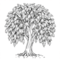 Free willow tree - willow tree Coloring Page for Kids - Printable PDF & PNG