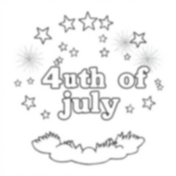 Free fourth of july - fourth of july, fireworks, flag Coloring Page for Kids - Printable PDF & PNG