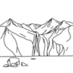 Free glacier - glacier Coloring Page for Kids - Printable PDF & PNG