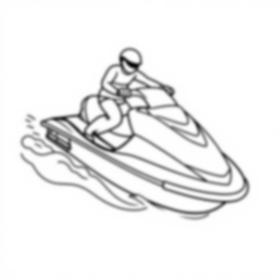 Free jet ski - jet ski Coloring Page for Kids - Printable PDF & PNG