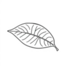 easy leaf - easy, leaf coloring page
