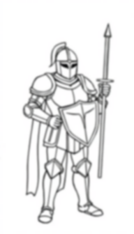 Free knight in armor - knight, armor Coloring Page for Kids - Printable PDF & PNG
