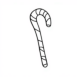 Free candy cane - candy cane Coloring Page for Kids - Printable PDF & PNG