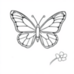 butterfly - butterfly coloring page