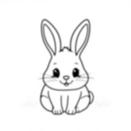 cute bunny - cute, bunny coloring page
