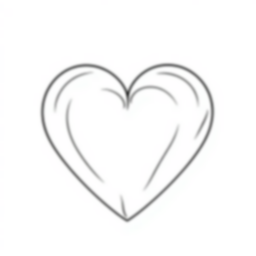 valentine heart - heart, valentine coloring page