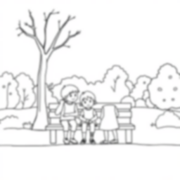 children at park - children, park coloring page