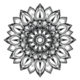 floral mandala - mandala, floral coloring page
