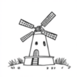 Free dutch windmill - dutch, windmill Coloring Page for Kids - Printable PDF & PNG