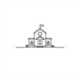 school building - school, building coloring page