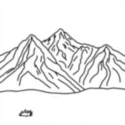 Free mountain range - mountain range Coloring Page for Kids - Printable PDF & PNG