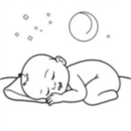 baby sleeping peacefully - sleeping, baby, peacefully coloring page