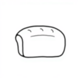 Free bread loaf - bread, loaf Coloring Page for Kids - Printable PDF & PNG