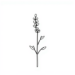 Free lavender sprig - lavender, sprig Coloring Page for Kids - Printable PDF & PNG
