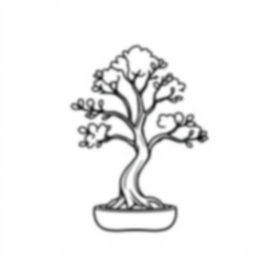 Free bonsai tree - bonsai tree Coloring Page for Kids - Printable PDF & PNG