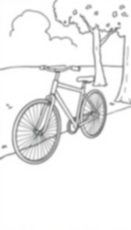 Free bicycle on path - bicycle, path Coloring Page for Kids - Printable PDF & PNG