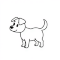 Free dog tail wagging - dog, tail, wagging Coloring Page for Kids - Printable PDF & PNG