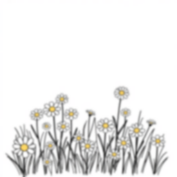 Free daisy field - field, daisy Coloring Page for Kids - Printable PDF & PNG