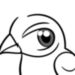 Free bird eye - bird, eye Coloring Page for Kids - Printable PDF & PNG