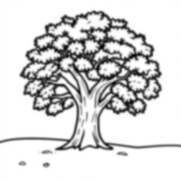 tree - tree coloring page