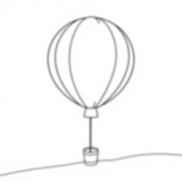 easy balloon - easy, balloon coloring page