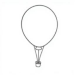 easy balloon - easy, balloon coloring page