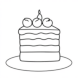 cake - cake coloring page