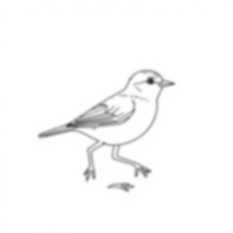 pipit walking - walking, pipit coloring page
