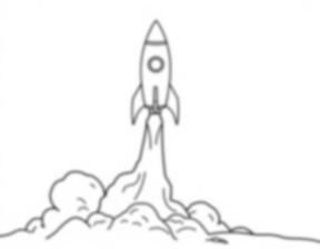 rocket launching - rocket, launching coloring page