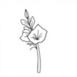 Free gladiolus - gladiolus Coloring Page for Kids - Printable PDF & PNG