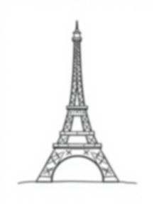 Free eiffel tower - eiffel tower Coloring Page for Kids - Printable PDF & PNG